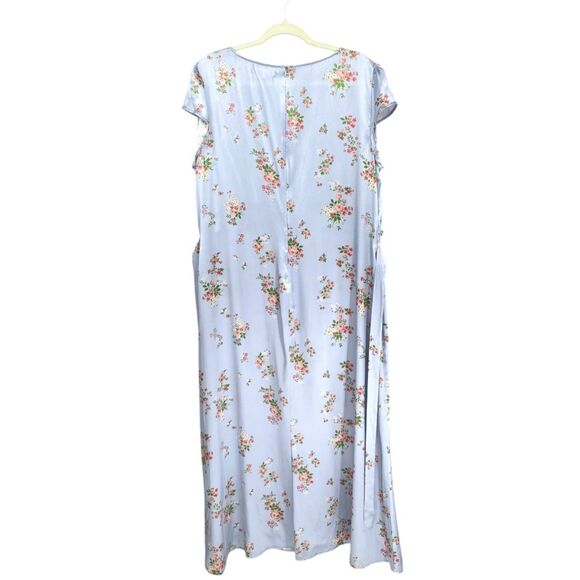NWT Reformation Kaye Silk Midi Dress Melba Light Blue Size 16 Plus - Picture 7 of 16